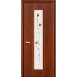Дверь межкомнатная ламинированная, коллекция 10, 22Х, 1900х550х40 мм., остекленная, СТ-Худ, ИталОрех (Л-11)