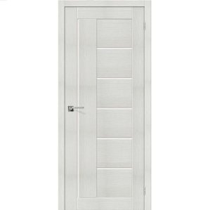 Дверь межкомнатная эко шпон коллекция Legno, VP6, 2000х900х40 мм., остекленная, CT- Magic Fog, Bianco Melinga