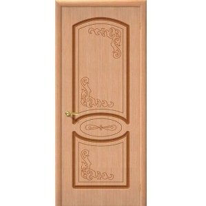 Дверь межкомнатная шпонированная коллекция Стандарт, Азалия, 2000х700х40 мм., глухая, дуб (Ф-01)