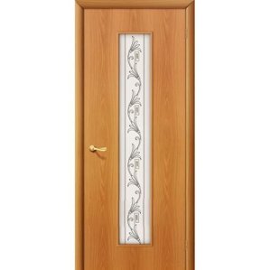 Дверь межкомнатная ламинированная, коллекция 10, 24Х, 1900х600х40 мм., остекленная, СТ-Худ, МиланОрех (Л-12)