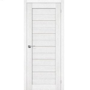 Дверь межкомнатная эко шпон коллекция Porta, Порта-22, 2000х900х40 мм., остекленная, СТ-Magic Fog, Argento