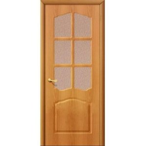 Дверь межкомнатная ПВХ коллекция Start, Лидия, 2000х800х40 мм., остекленная, СТ-118, МиланОрех (П-12)