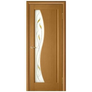 Дверь межкомнатная шпонированная коллекция Комфорт, Руссо, 2000х700х40 мм., остекленная Сатинато Полимер, орех (Ф-11)