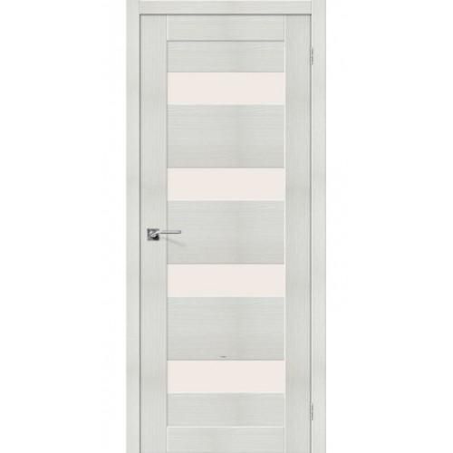 Дверь межкомнатная эко шпон коллекция Legno, MG4, 2000х400х40 мм., остекленная, CT-Magic Fog, Bianco Melinga