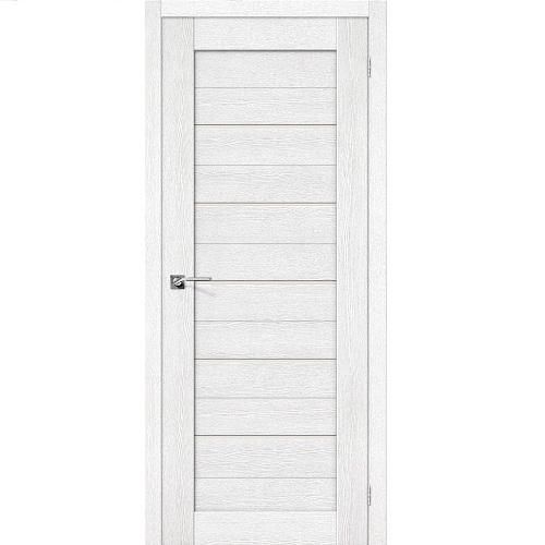 Дверь межкомнатная эко шпон коллекция Porta, Порта-22, 2000х700х40 мм., остекленная, СТ-Magic Fog, Argento