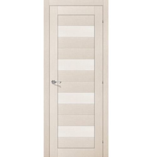 Дверь межкомнатная эко шпон коллекция Pronto, MG4, 2000х700х40 мм., левая, остекленная, CT-Magic Fog, Bianco