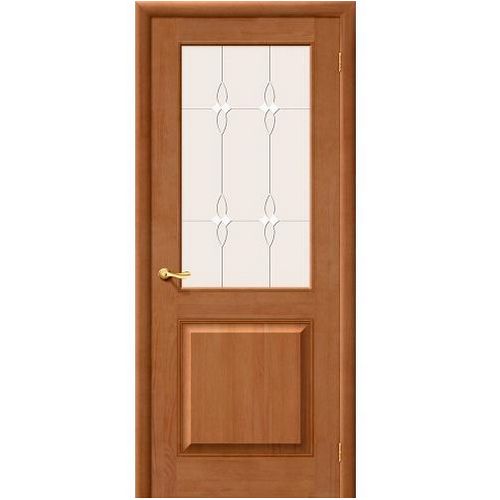 Дверь межкомнатная из массива Классическая, М13, 2000х800х40, остекленная, СТ-Полимер, Светлый Лак (Т-05)