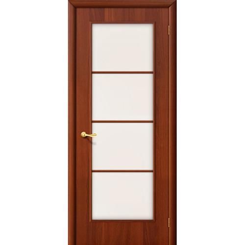 Дверь межкомнатная ламинированная, коллекция 10, 10С , 2000х900х40 мм., остекленная, СТ-Сатинато, ИталОрех (Л-11)