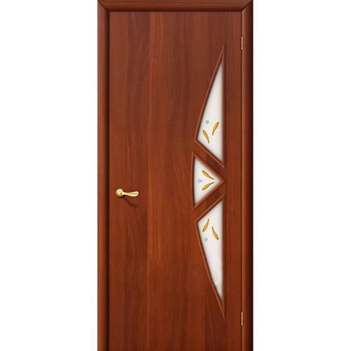 Дверь межкомнатная ламинированная, коллекция 10, 15Ф, 2000х400х40 мм., остекленная, СТ-Фьюзинг, ИталОрех (Л-11)
