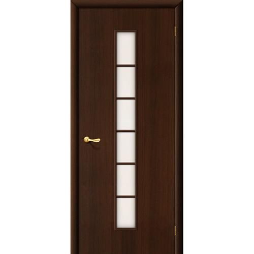Дверь межкомнатная ламинированная, коллекция 10, 2С, 2000х800х40 мм., остекленная, СТ-Сатинато, Венге (Л-13)
