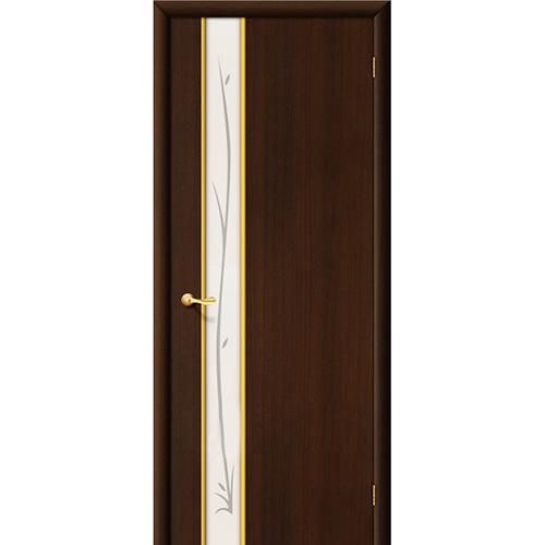 Дверь межкомнатная ламинированная, коллекция 10, 31Х, 2000х700х40 мм., глухая, Зеркало с элементами художественного матирования, Венге (Л-13)