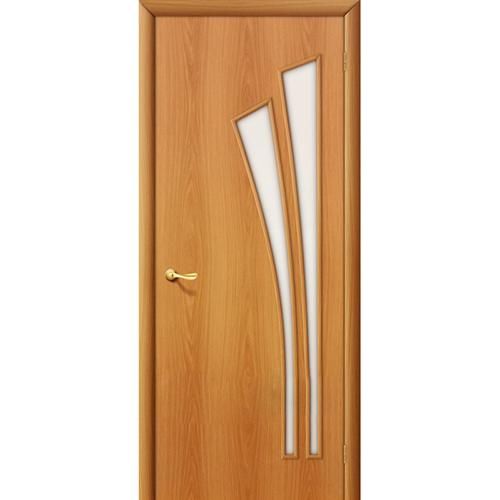 Дверь межкомнатная ламинированная, коллекция 10, 4С, 2000х900х40 мм., остекленная, СТ-Сатинато, МиланОрех (Л-12)