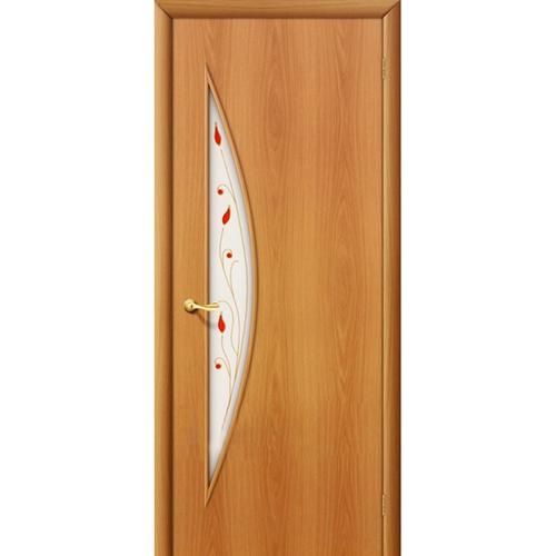 Дверь межкомнатная ламинированная, коллекция 10, 5П, 1900х600х40 мм., остекленная, СТ-Полимер, МиланОрех (Л-12)