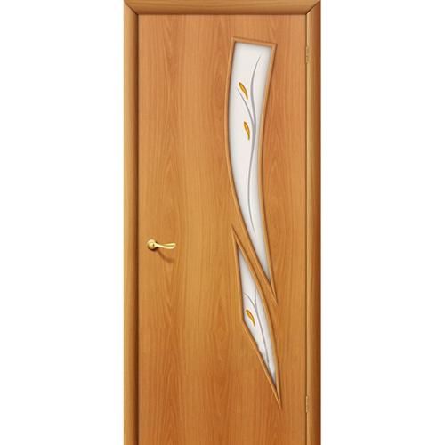Дверь межкомнатная ламинированная, коллекция 10, 8Ф, 2000х600х40 мм., остекленная, СТ-Фьюзинг, МиланОрех (Л-12)