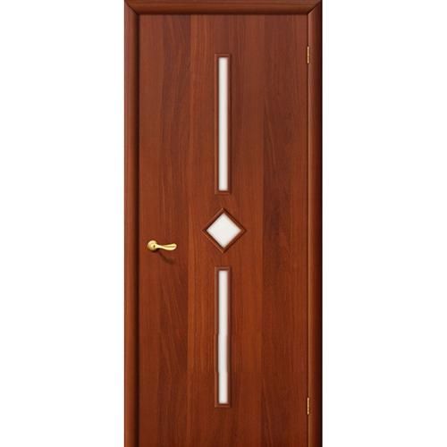 Дверь межкомнатная ламинированная, коллекция 10, 9С, 2000х800х40 мм., остекленная, СТ-Сатинато, ИталОрех (Л-11)