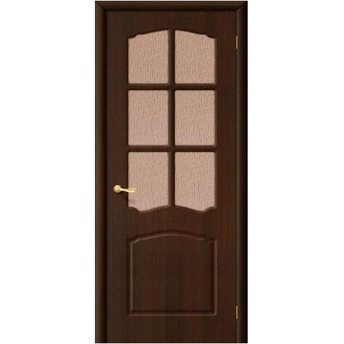 Дверь межкомнатная ПВХ коллекция Start, Альфа, 2000х900х40 мм., остекленная, СТ-118, Венге (П-13)