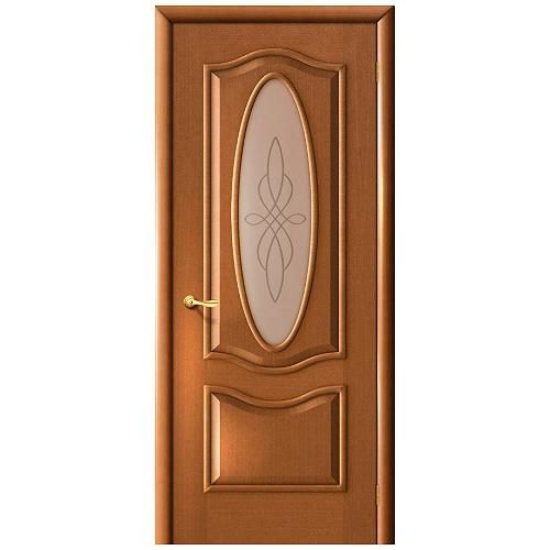Дверь межкомнатная шпонированная коллекция Элит, Барселона, 2000х800х40 мм., остекленная Художественное, палисандр (Т-34)