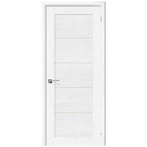 Дверь межкомнатная шпонированная коллекция Элит, Токио-5, 2000х600х40 мм., остекленная Сатинато, белый дуб (Д-21)