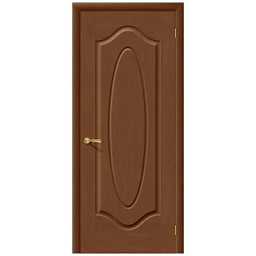 Дверь межкомнатная шпонированная коллекция Комфорт, Аура, 1900х600х40 мм., глухая, орех (Ф-12)